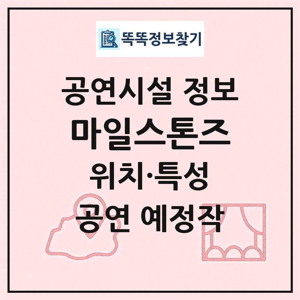 마일스톤즈 최신 공연시설 정보