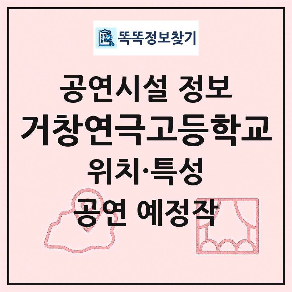 거창연극고등학교 최신 공연시설 정보