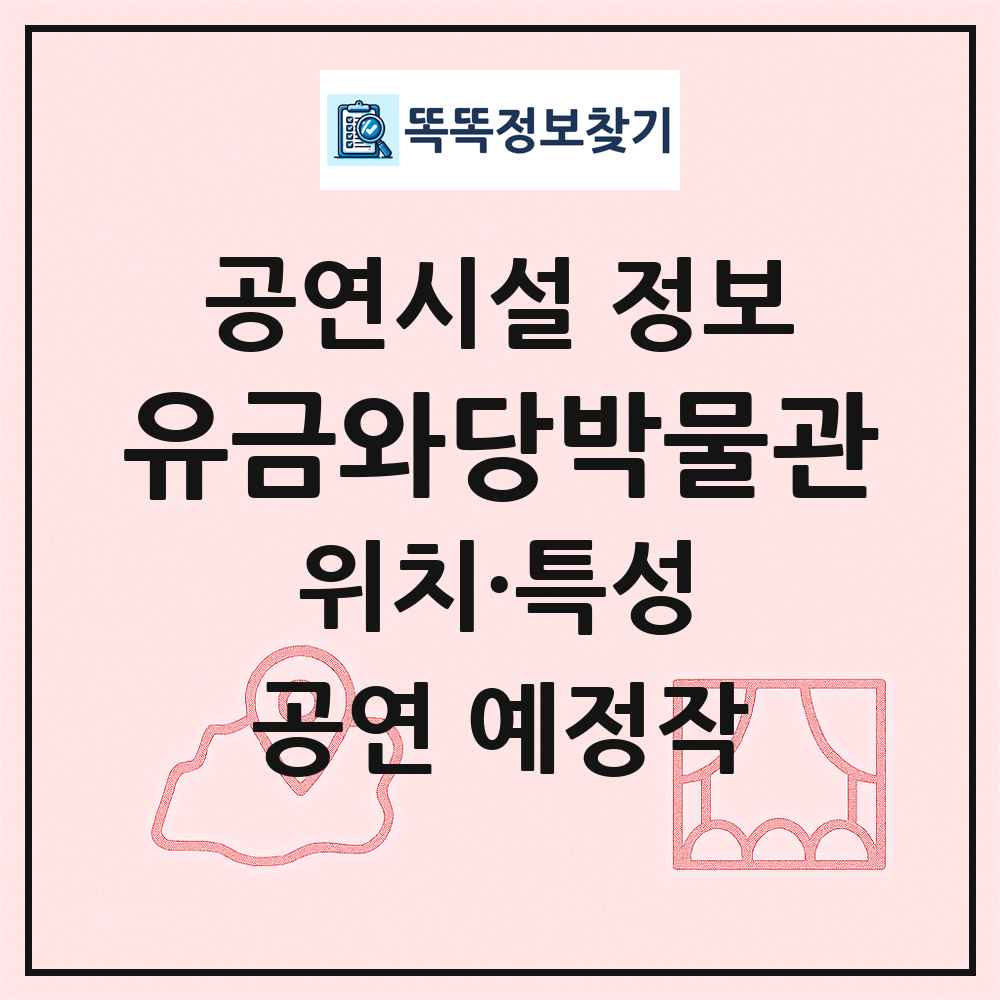 유금와당박물관 최신 공연시설 정보