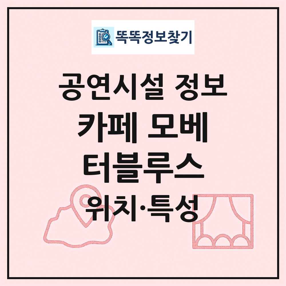 카페 모베터블루스 최신 공연시설 정보
