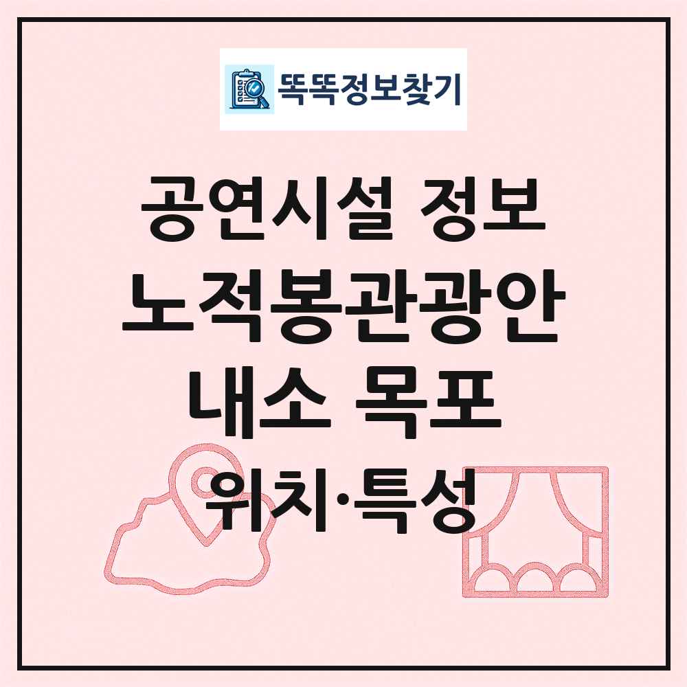 노적봉관광안내소 목포 최신 공연시설 정보