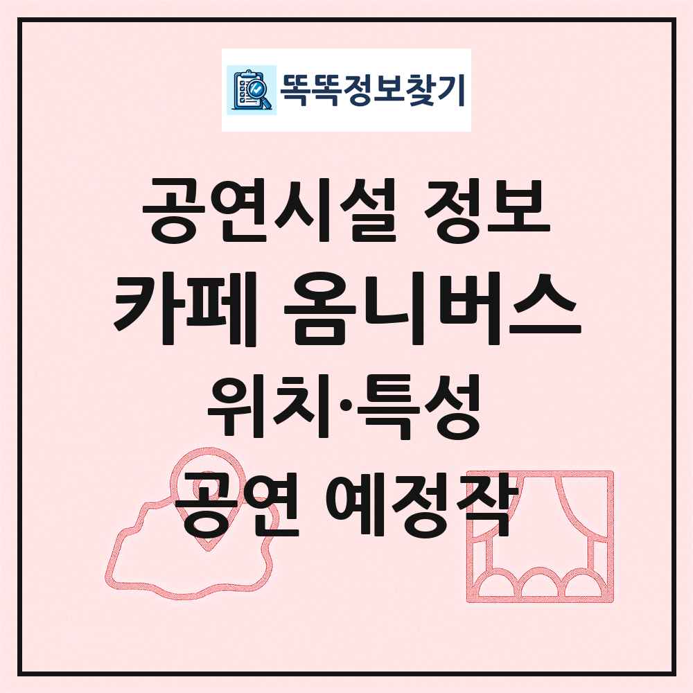 카페 옴니버스 최신 공연시설 정보