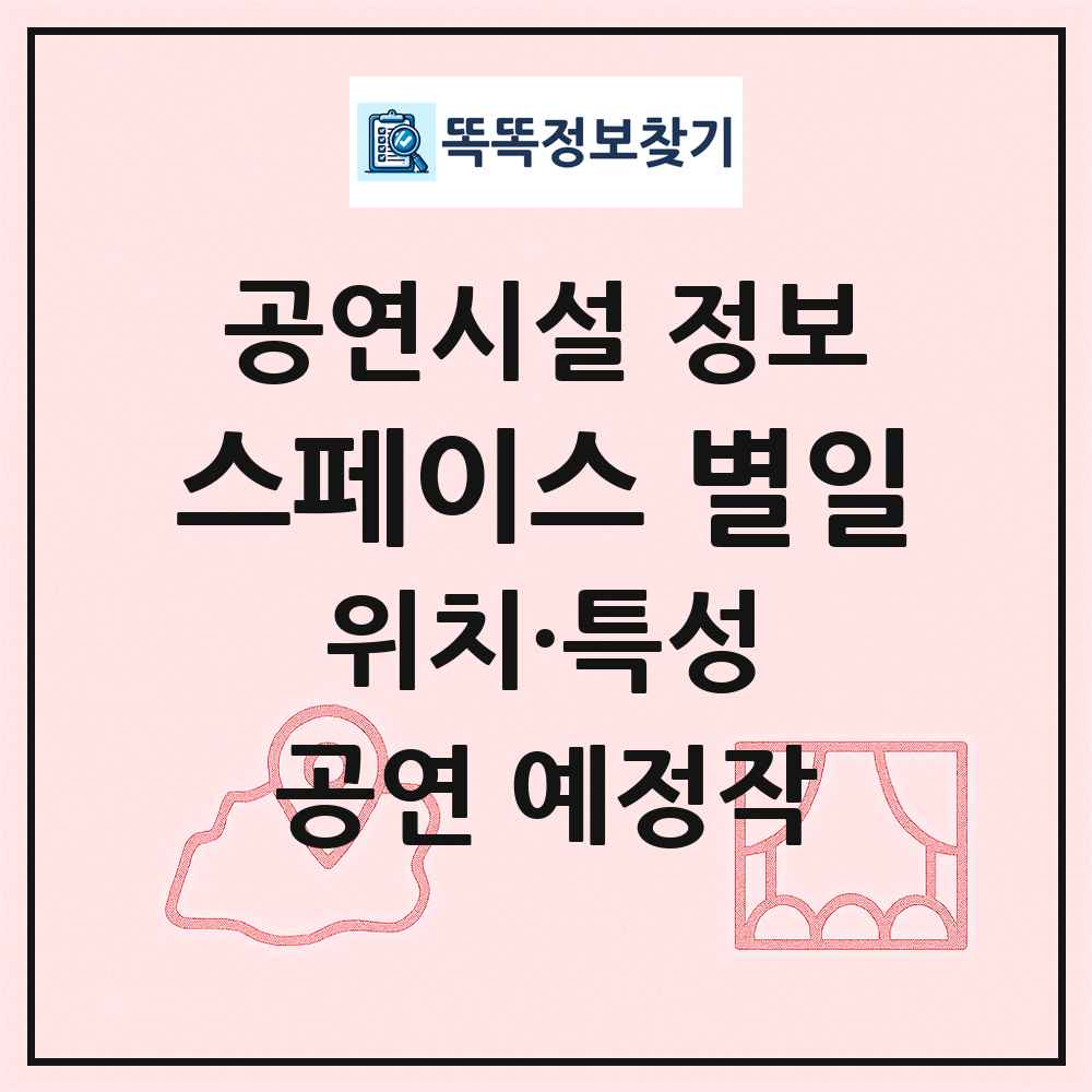 스페이스 별일 최신 공연시설 정보