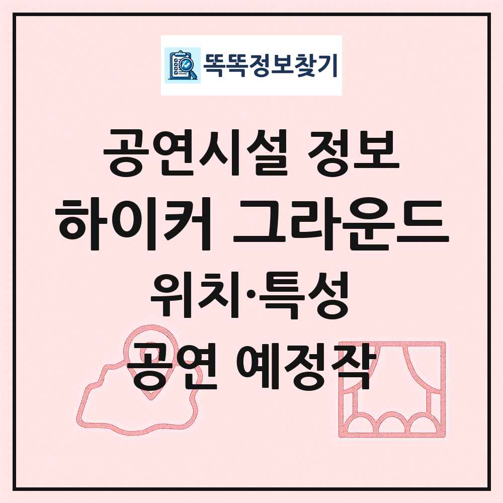 하이커 그라운드 최신 공연시설 정보