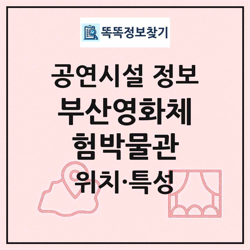 부산영화체험박물관 최신 공연시설 정보