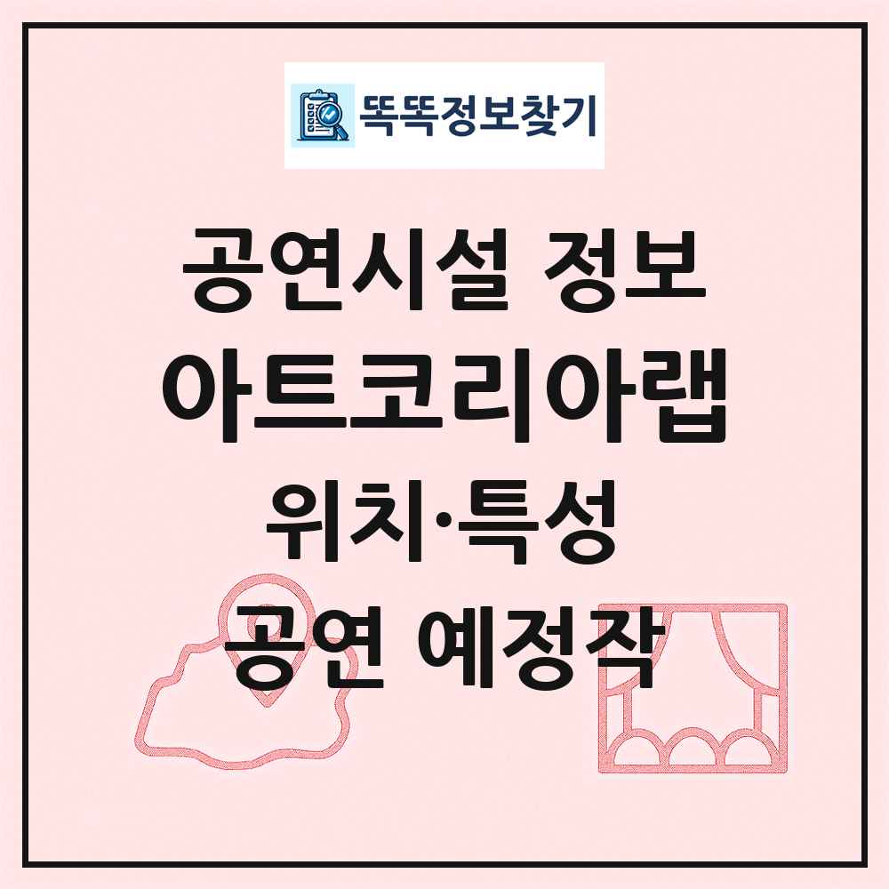 아트코리아랩 최신 공연시설 정보