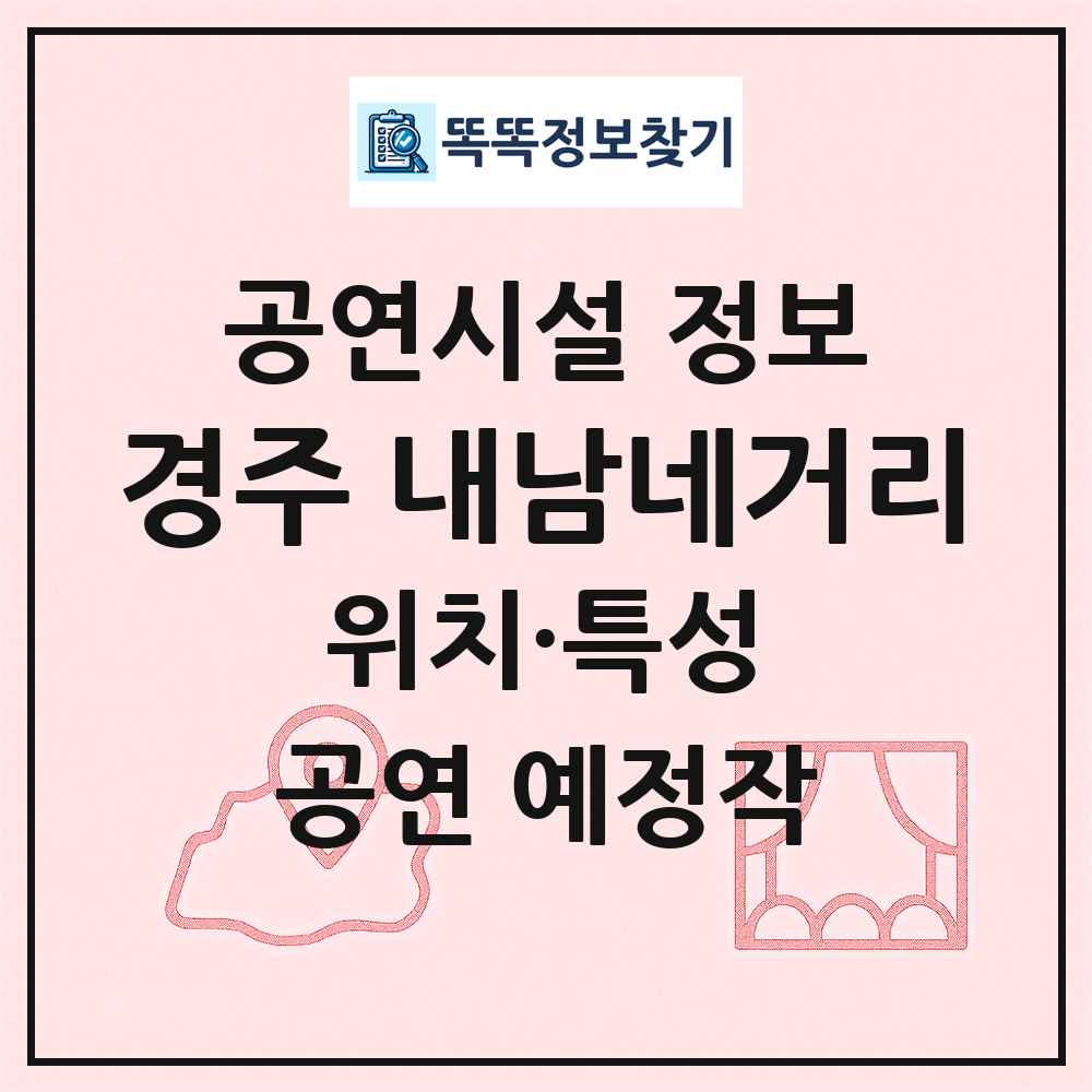 경주 내남네거리 최신 공연시설 정보