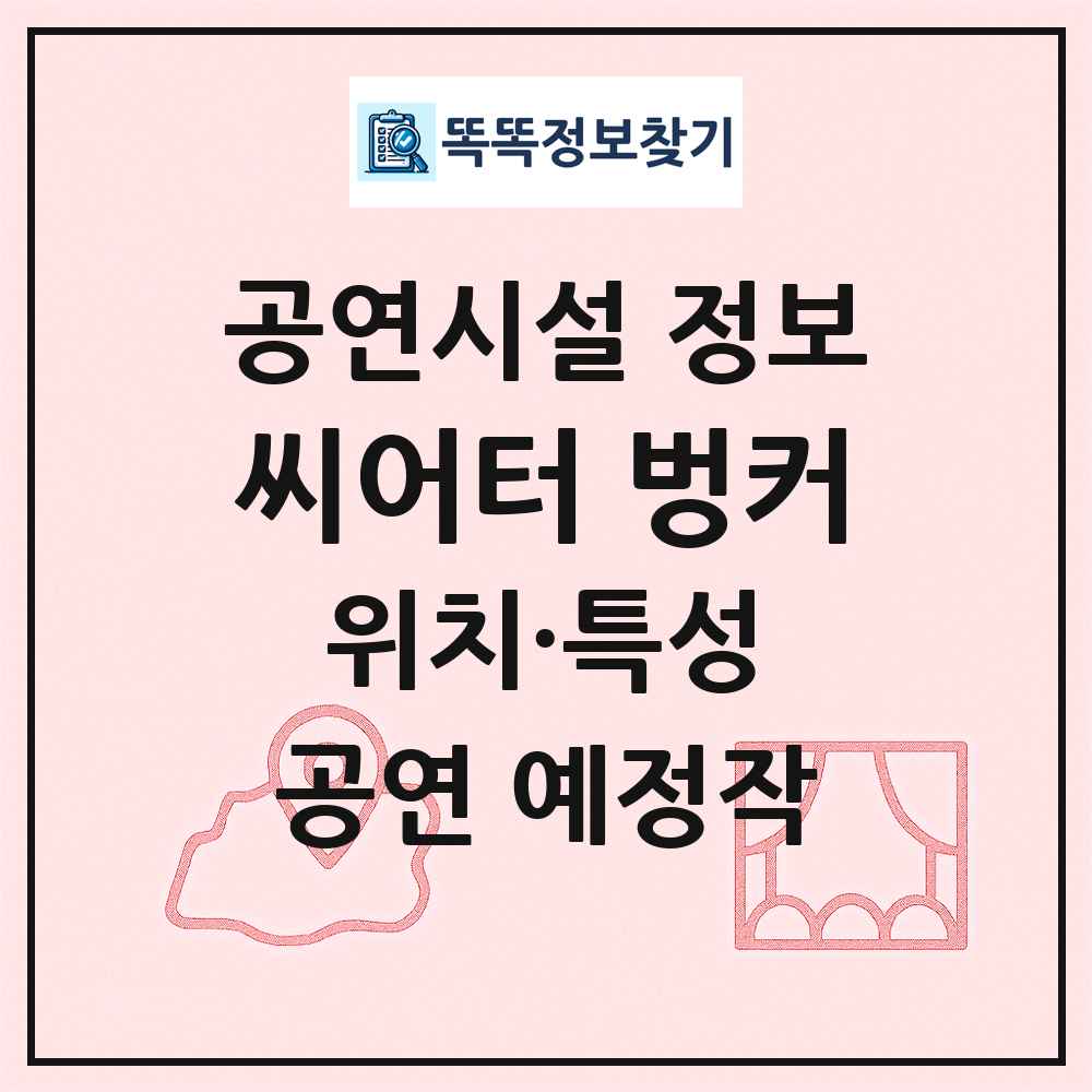씨어터 벙커 최신 공연시설 정보