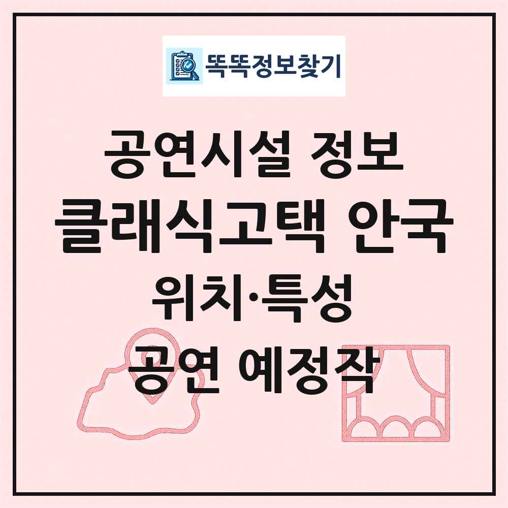 클래식고택 안국 최신 공연시설 정보