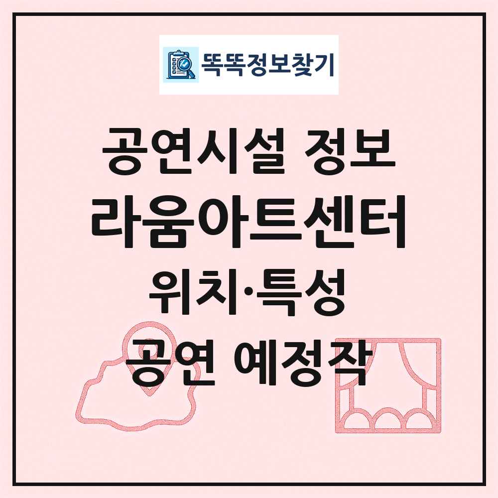 라움아트센터 최신 공연시설 정보