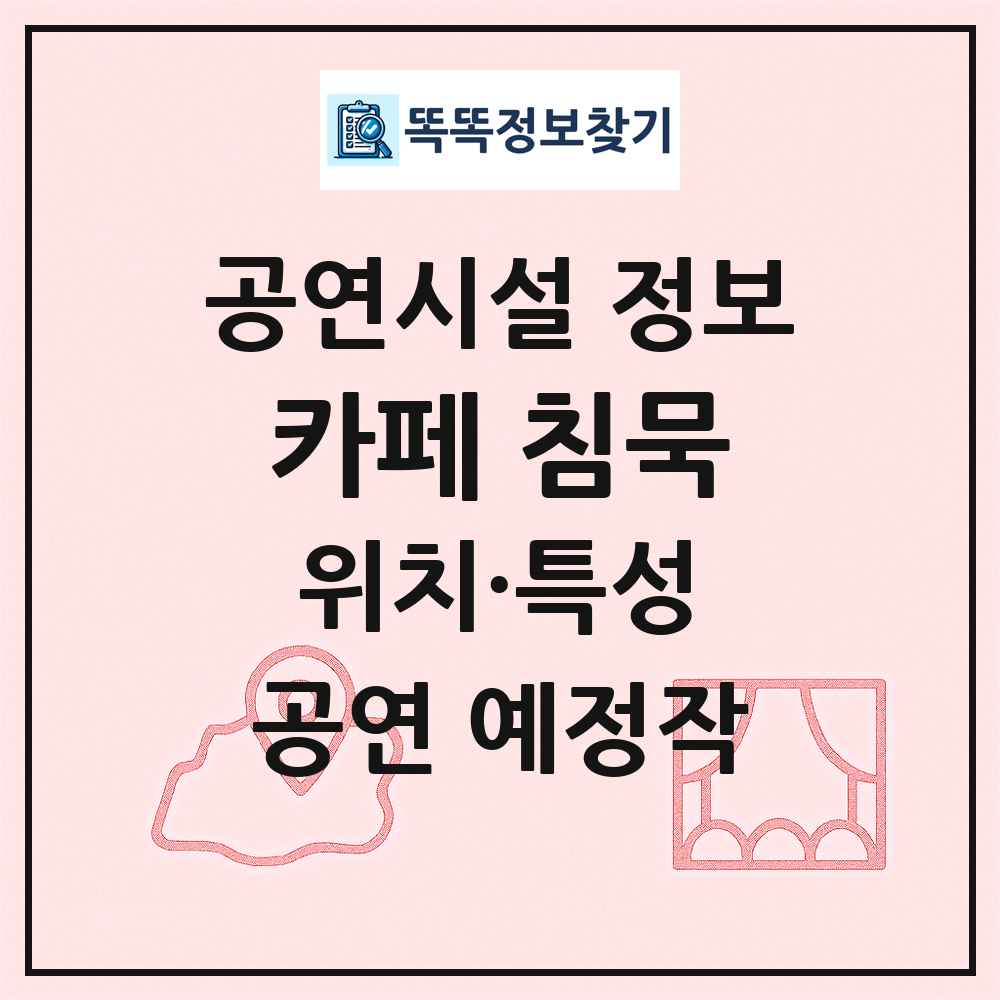 카페 침묵 최신 공연시설 정보