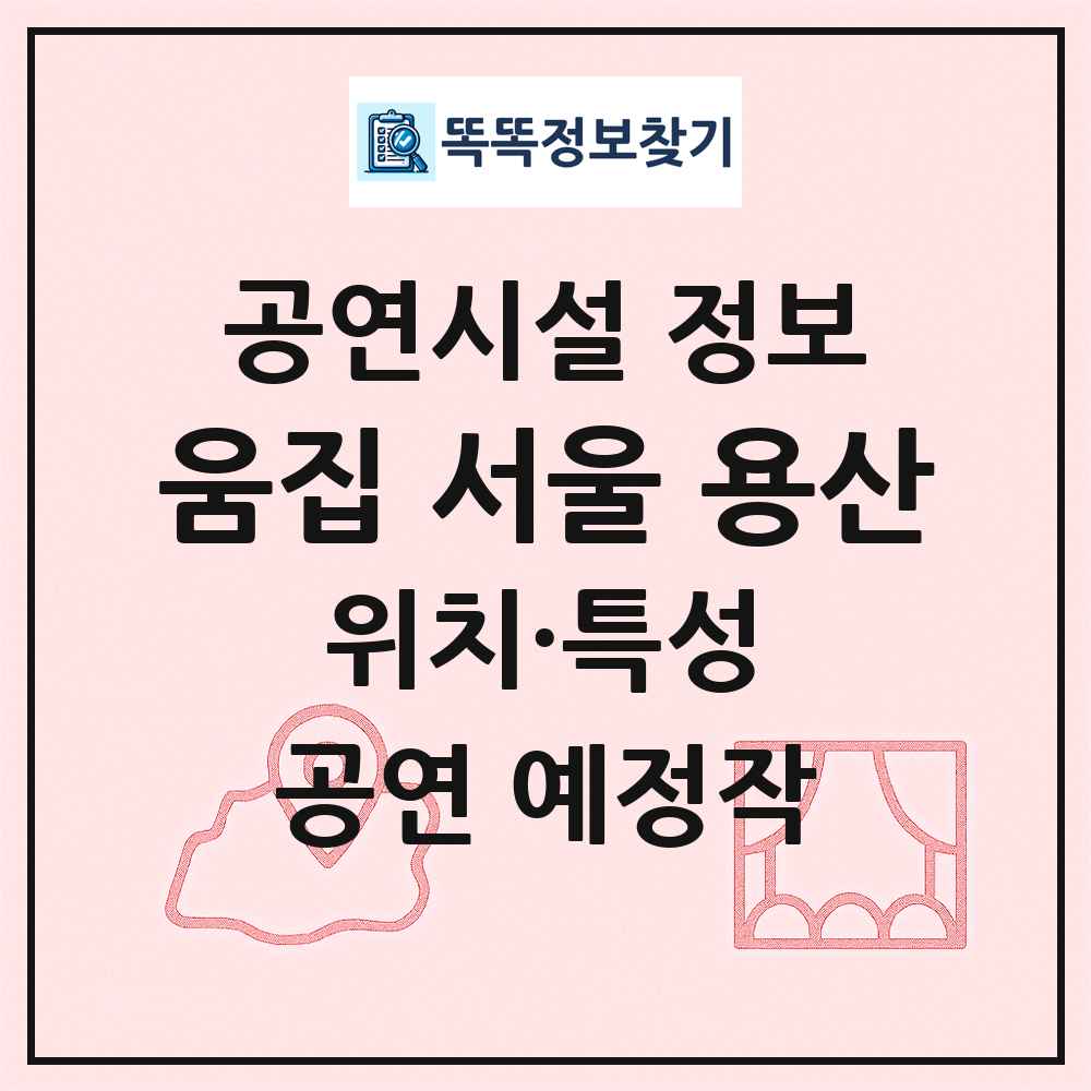 움집 서울 용산 최신 공연시설 정보