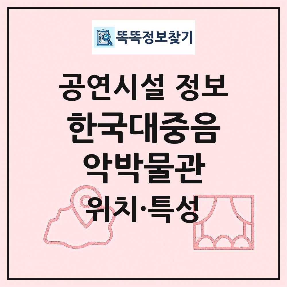 한국대중음악박물관 최신 공연시설 정보