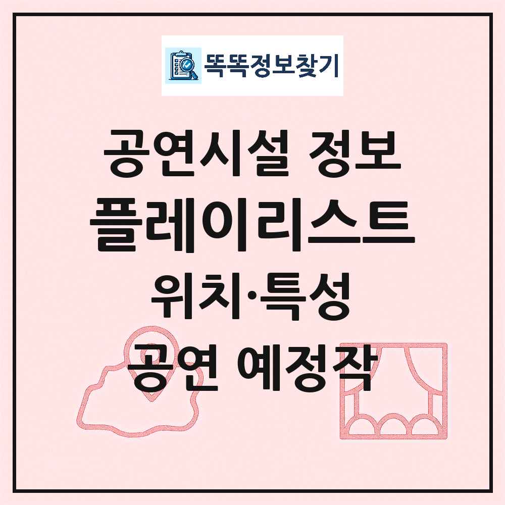 플레이리스트 최신 공연시설 정보