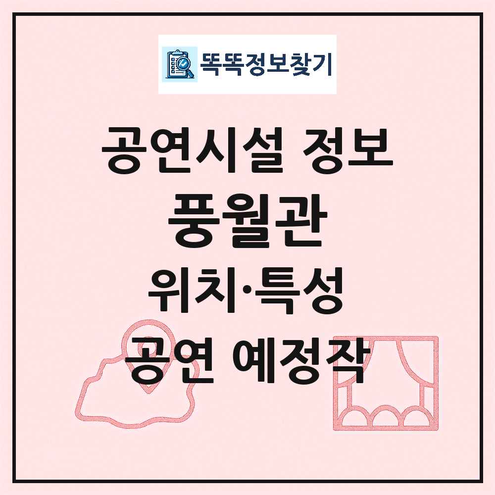 서울 종로구 풍월관 민간 대학로 공연시설 위치 및 정보