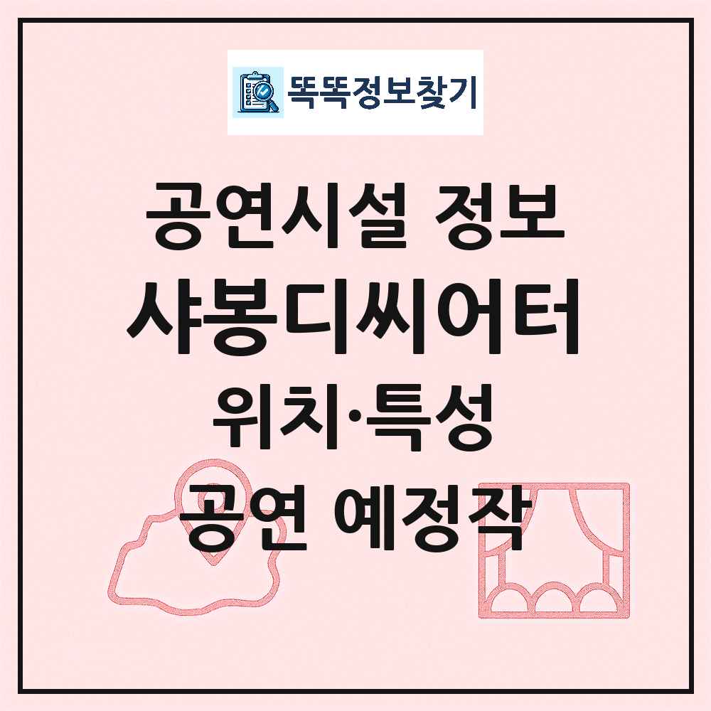 서울 종로구 샤봉디씨어터 민간 대학로 공연시설 위치 및 정보