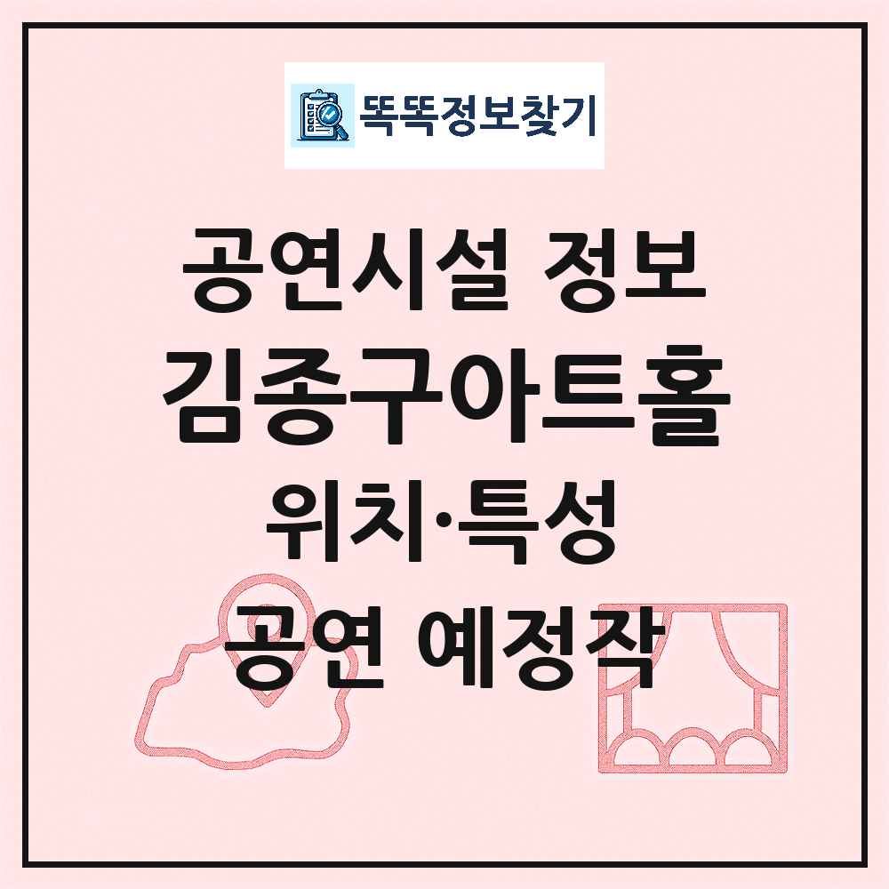 충주시 김종구아트홀 민간 대학로 외 공연시설 위치 및 정보