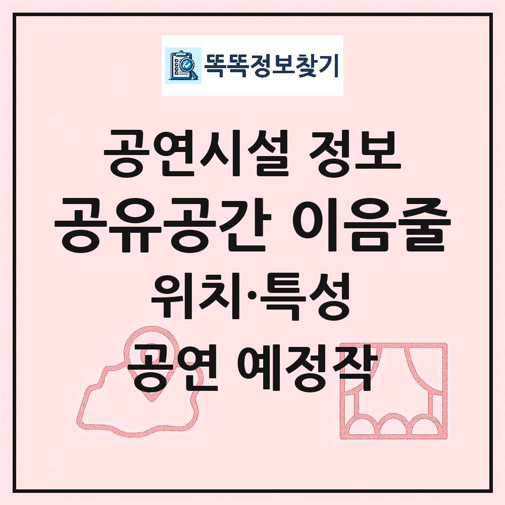 순창군 공유공간 이음줄 민간 대학로 외 공연시설 위치 및 정보