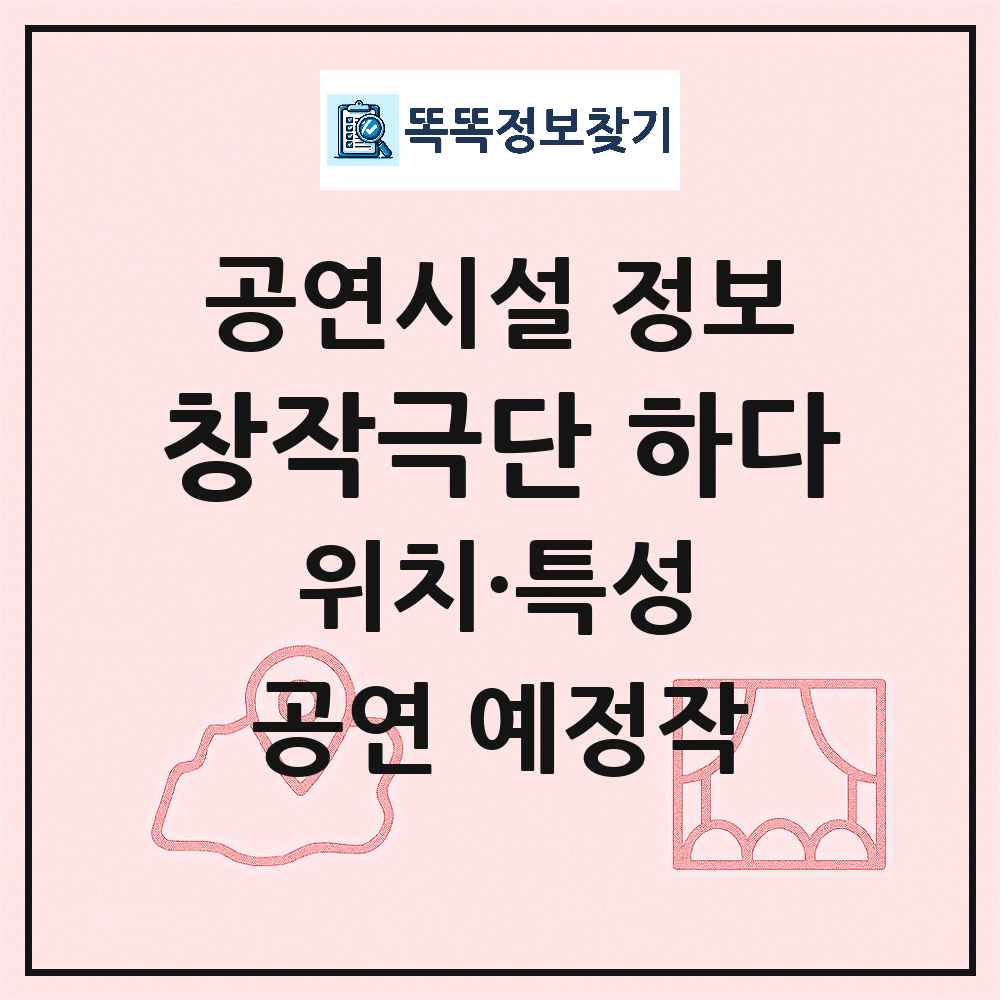 충주시 창작극단 하다 민간 대학로 외 공연시설 위치 및 정보