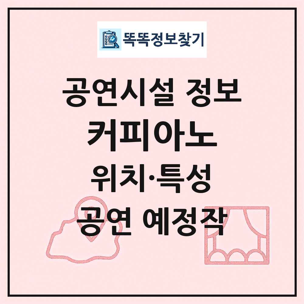 수원시 커피아노 기타 비공연장 공연시설 위치 및 정보