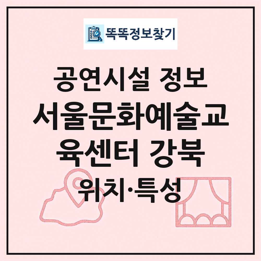 서울 강북구 서울문화예술교육센터 강북 민간 대학로 외 공연시설 위치 및 정보