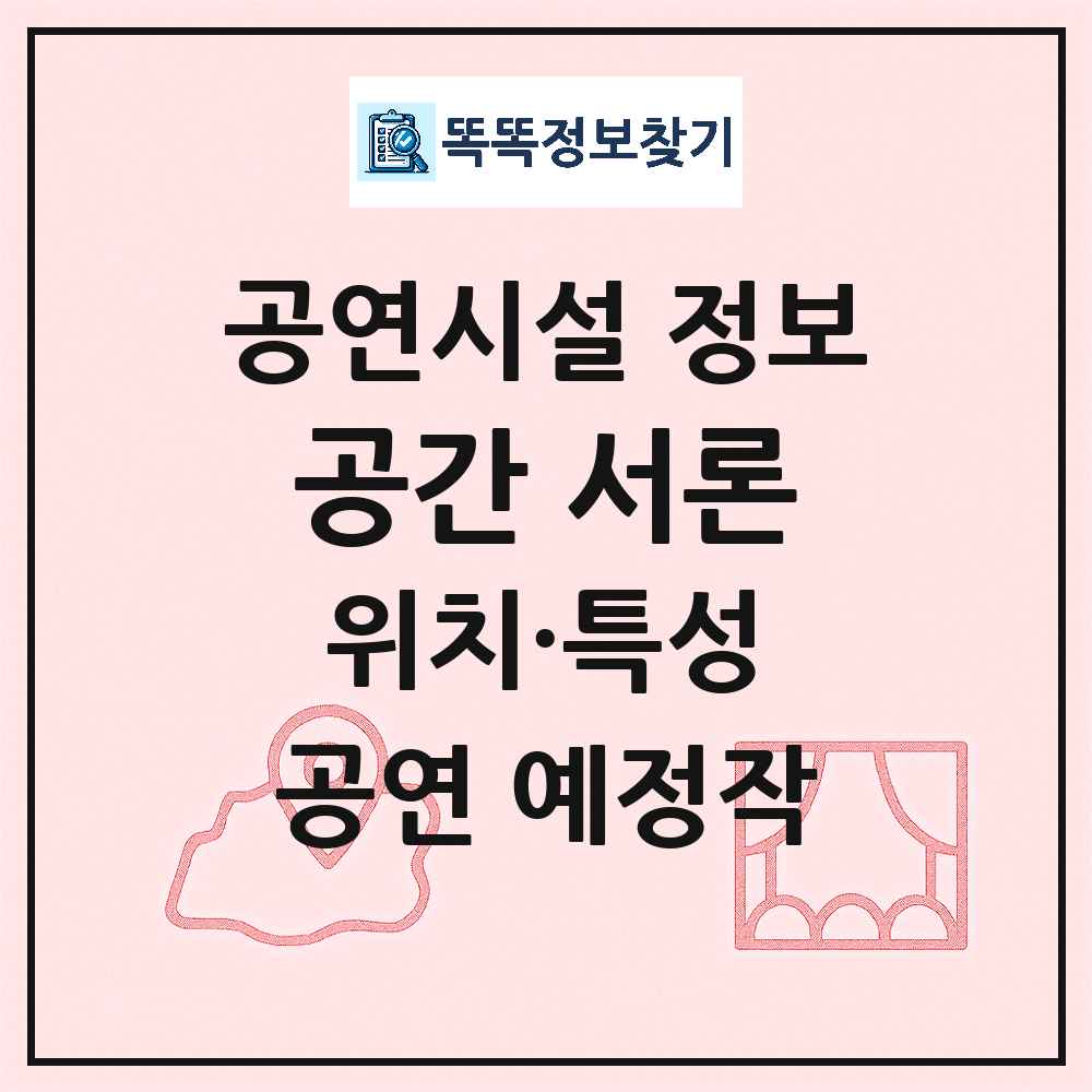 서울 성북구 공간 서론 민간 대학로 외 공연시설 위치 및 정보