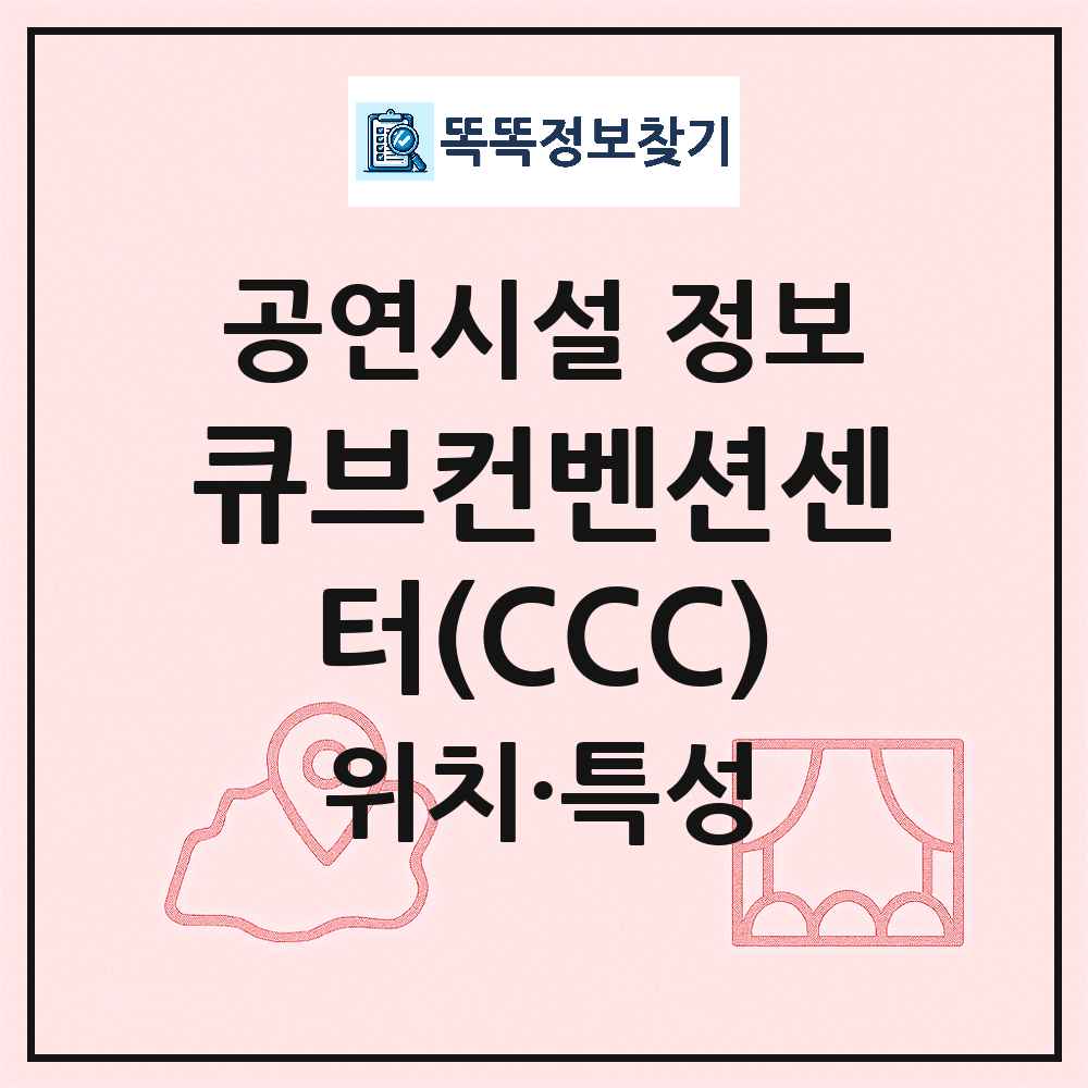 서울 마포구 큐브컨벤션센터 CCC 민간 대학로 외 공연시설 위치 및 정보