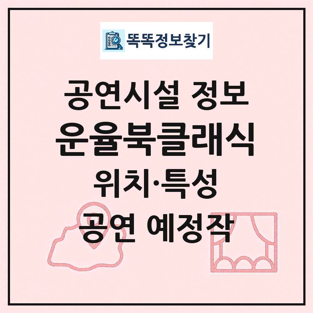 인천 연수구 운율북클래식 민간 대학로 외 공연시설 위치 및 정보