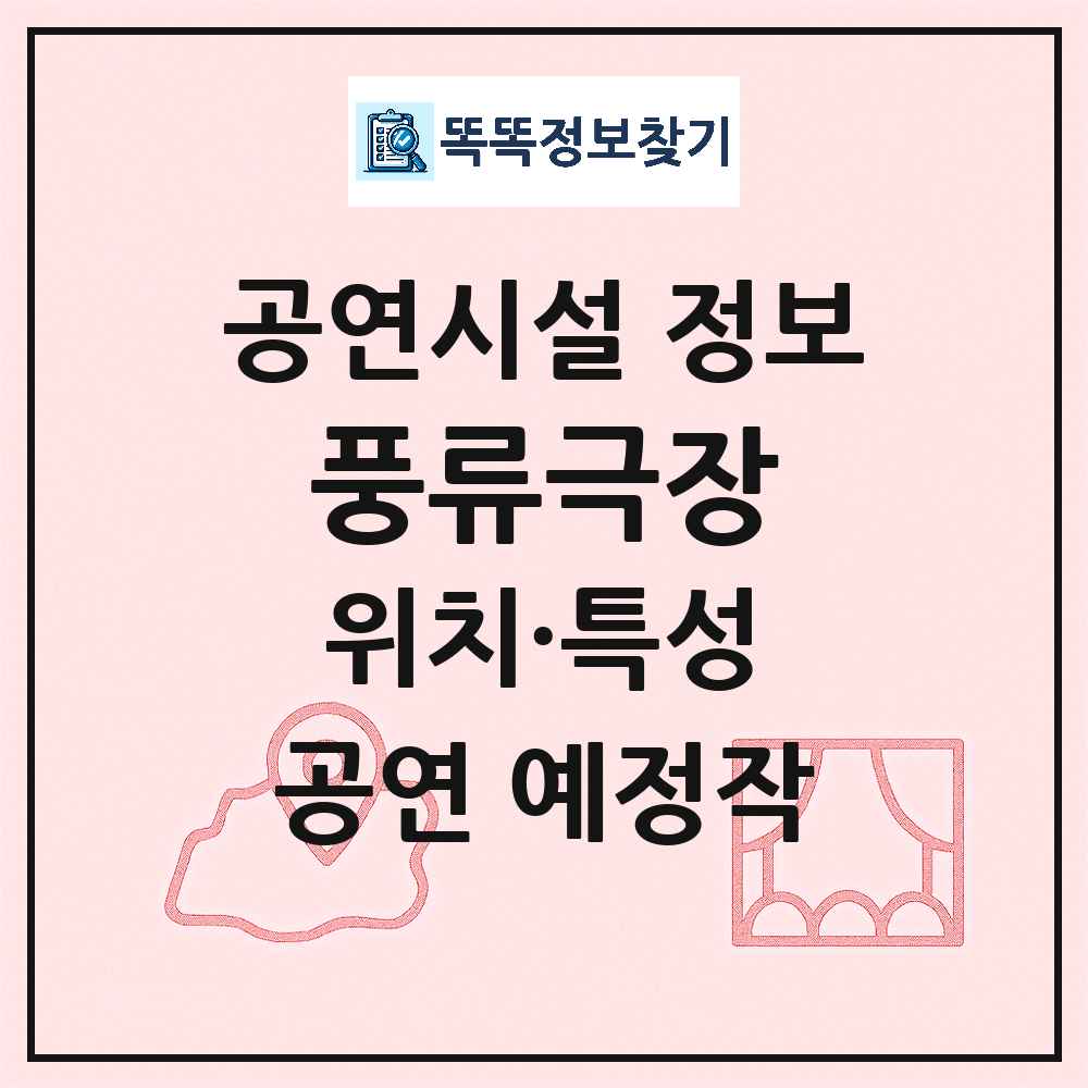정읍시 풍류극장 민간 대학로 외 공연시설 위치 및 정보